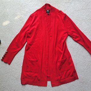like new red cardigan - size large